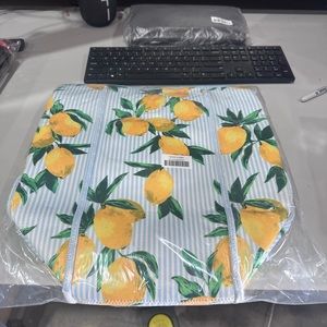 Brand New Ahdorned Neoprene Tote - Lemons